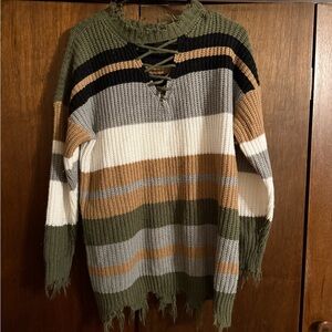 Multi colored lightweight sweater